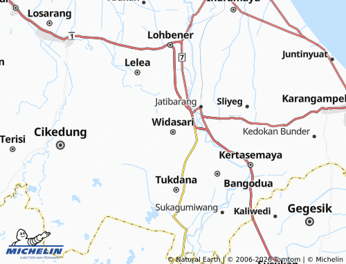 Carte MICHELIN Widasari - ViaMichelin