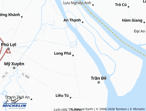 Kaart MICHELIN Xã Long Phú - ViaMichelin