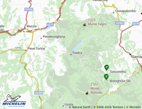 MICHELIN Fiastra map - ViaMichelin