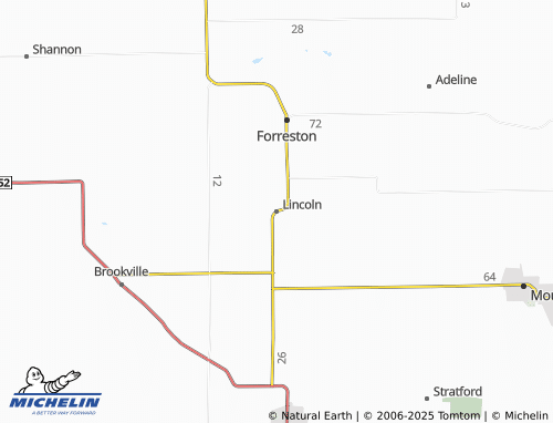 MICHELIN-Landkarte Lincoln - ViaMichelin