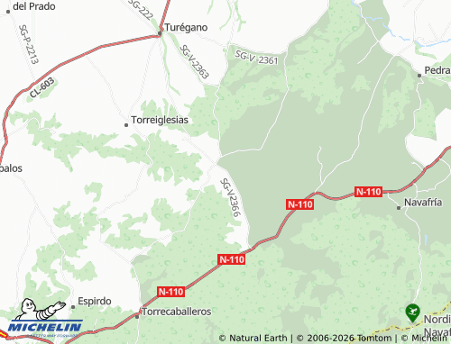 Mappa MICHELIN Aldeasaz - ViaMichelin