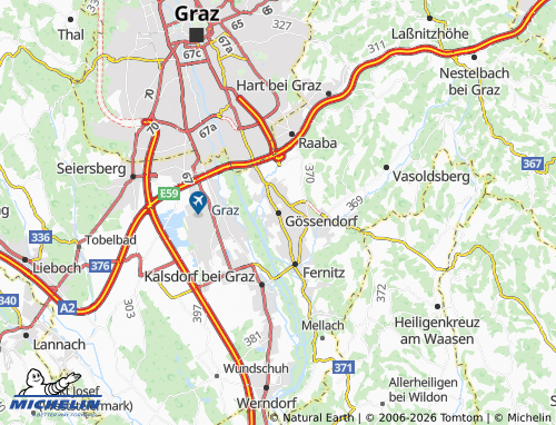 MICHELIN Gössendorf map - ViaMichelin