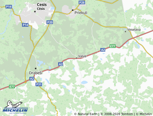 Mapa MICHELIN Vaives pagasts - ViaMichelin