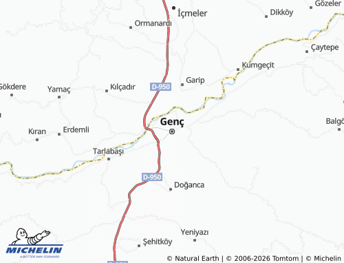 MICHELIN-Landkarte Genç - ViaMichelin