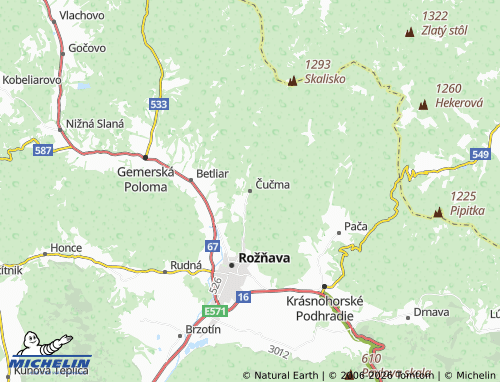 Mappa MICHELIN Čučma - ViaMichelin