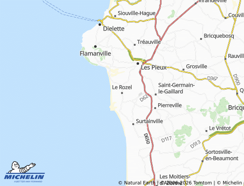 MICHELIN Le Rozel map - ViaMichelin