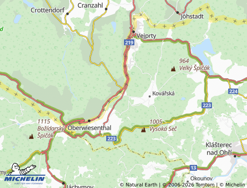 Mappa MICHELIN České Hamry - ViaMichelin
