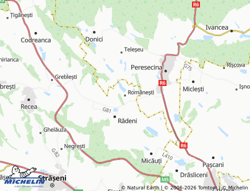 Mapa MICHELIN Românești - ViaMichelin
