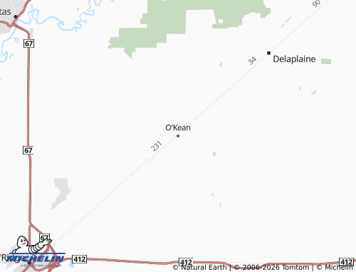 Carte MICHELIN O'Kean - ViaMichelin