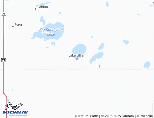 MICHELIN-Landkarte Lake Lillian - ViaMichelin