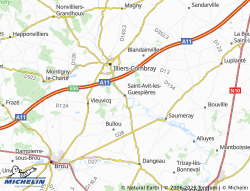 MICHELIN Saint-Avit-les-Guespières map - ViaMichelin