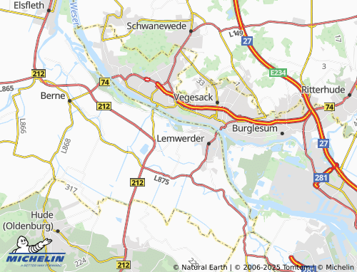 MICHELIN Ritzenbüttel map - ViaMichelin