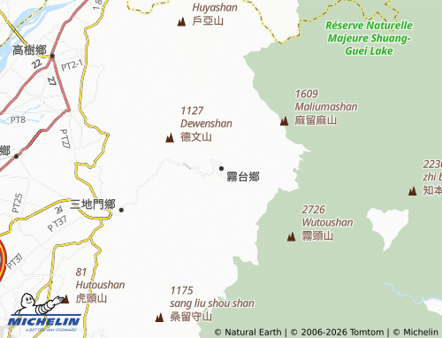 Mapa MICHELIN Wùtái Xiāng - ViaMichelin