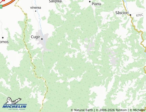 Mappa MICHELIN Mugești - ViaMichelin