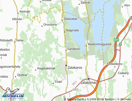 MICHELIN Garabonc map - ViaMichelin