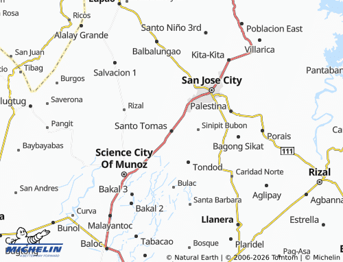 MICHELIN Santo Tomas map - ViaMichelin