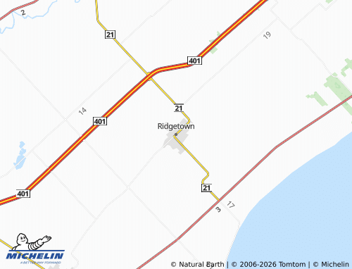MICHELIN Ridgetown map - ViaMichelin
