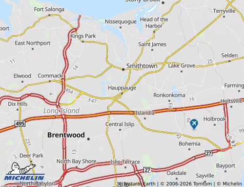 MICHELIN Hauppauge map - ViaMichelin