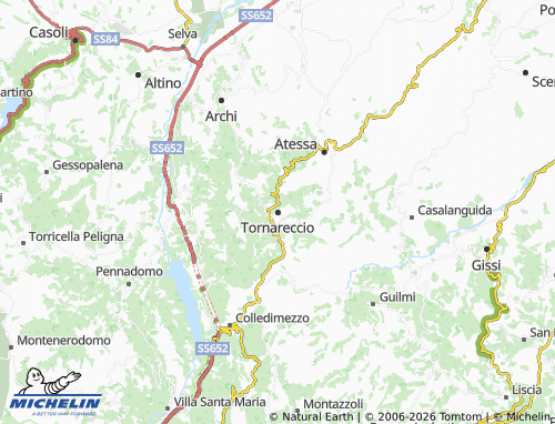 Mapa MICHELIN Tornareccio - ViaMichelin
