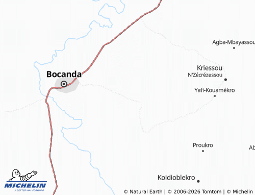 Mappa MICHELIN Daouakro - ViaMichelin
