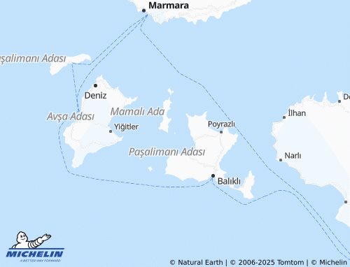 MICHELIN Hasir Adası map - ViaMichelin