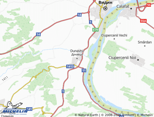Mapa MICHELIN Dunavtsi - ViaMichelin