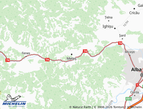 MICHELIN-Landkarte Meteș - ViaMichelin