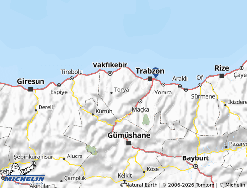 Mapa MICHELIN Düzköy - ViaMichelin