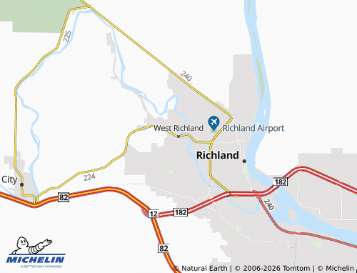 Carte MICHELIN West Richland - ViaMichelin