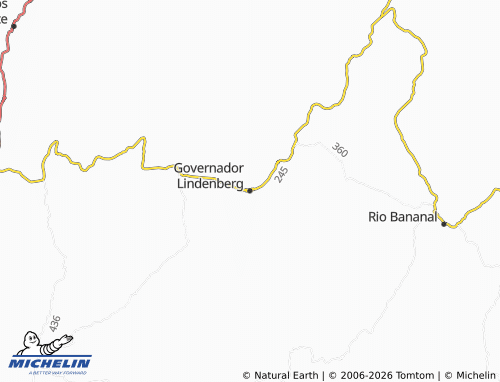 Mapa MICHELIN Governador Lindenberg - ViaMichelin