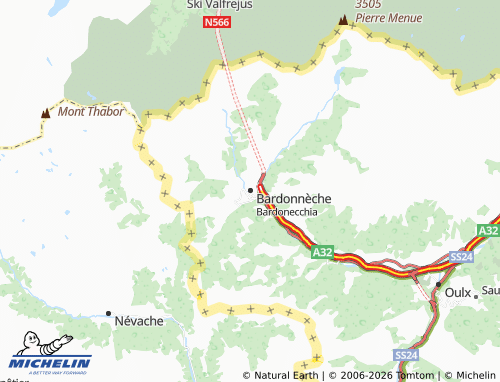 Mapa MICHELIN Bardonecchia - ViaMichelin