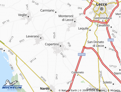 MICHELIN Copertino map - ViaMichelin