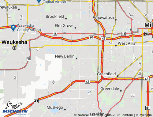 Mappa MICHELIN New Berlin - ViaMichelin