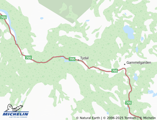 MICHELIN Tydal map - ViaMichelin
