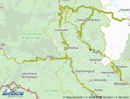 Mappa MICHELIN Génolhac - ViaMichelin
