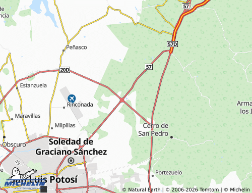 MICHELIN General Cándido Navarro map - ViaMichelin