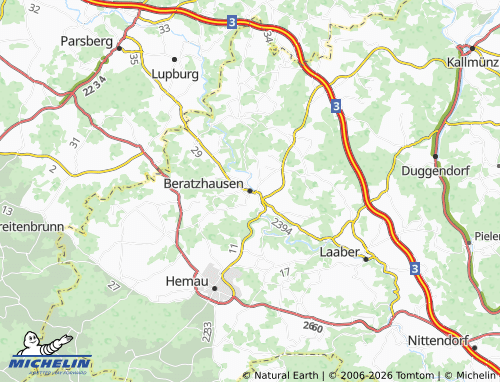 Mappa MICHELIN Beratzhausen - ViaMichelin