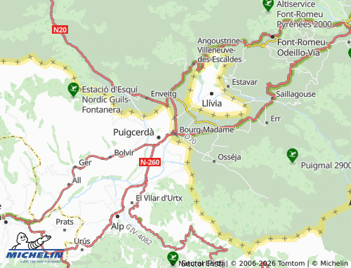 Carte MICHELIN Bourg-Madame - ViaMichelin
