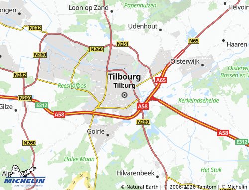 MICHELIN Tilburg map - ViaMichelin