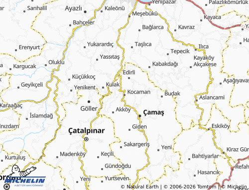 MICHELIN Kocaman map - ViaMichelin