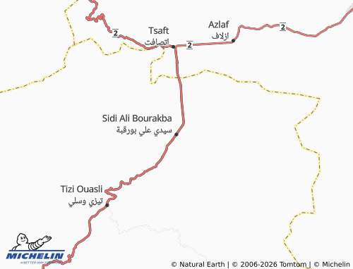 MICHELIN Seedi Ali Bouraqbah map - ViaMichelin