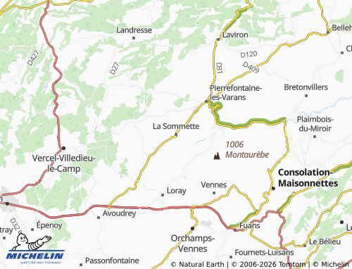 Carte MICHELIN La Sommette - ViaMichelin