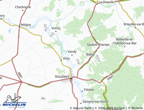 Mapa MICHELIN Vandy - ViaMichelin