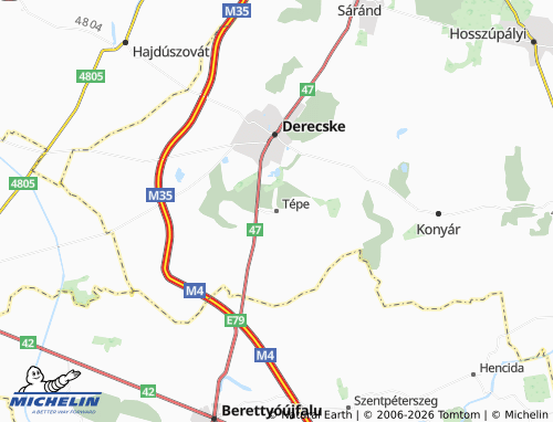 MICHELIN-Landkarte Tépe - ViaMichelin
