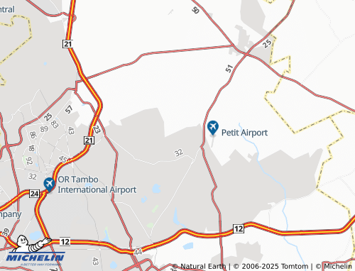 Carte MICHELIN Benoni Agricultural Holdings Extension 3 - ViaMichelin