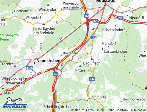 Mapa MICHELIN Schwarzau am Steinfeld - ViaMichelin