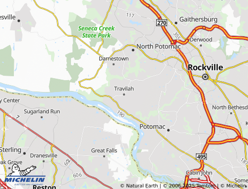 MICHELIN Travilah map - ViaMichelin