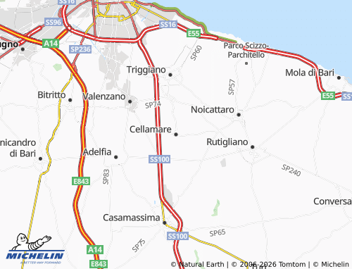 MICHELIN Cellamare map - ViaMichelin