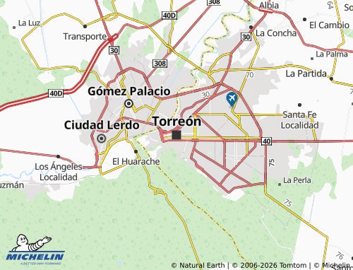 Mappa MICHELIN Torreón - ViaMichelin