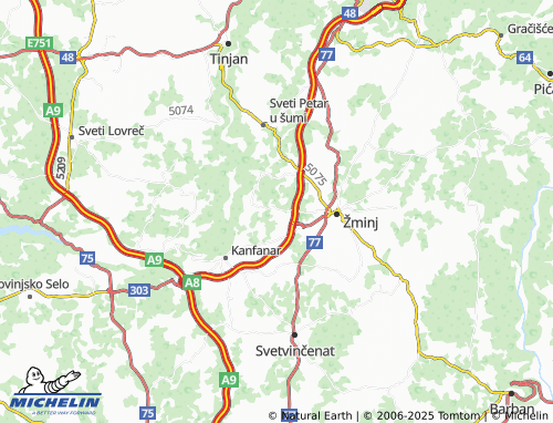 MICHELIN Matijaši map - ViaMichelin